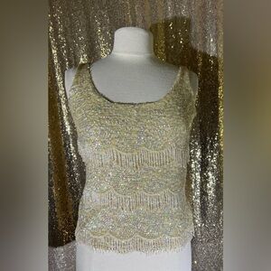 Vintage sequin beaded shirt